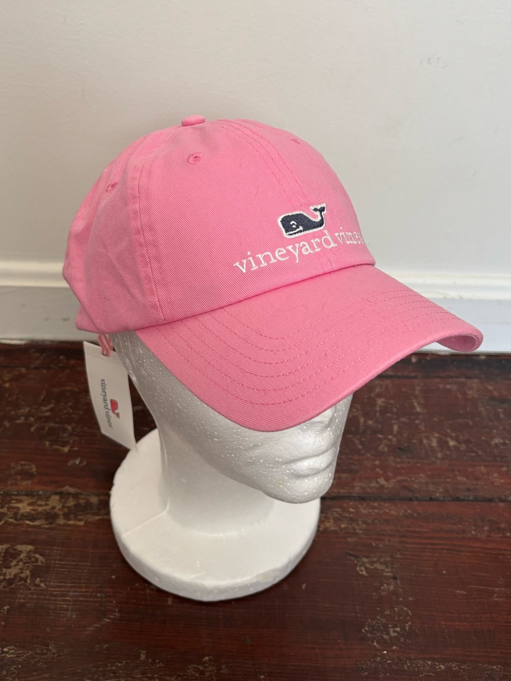 Vineyard Vines Coral Sand Whale Logo Baseball Hat